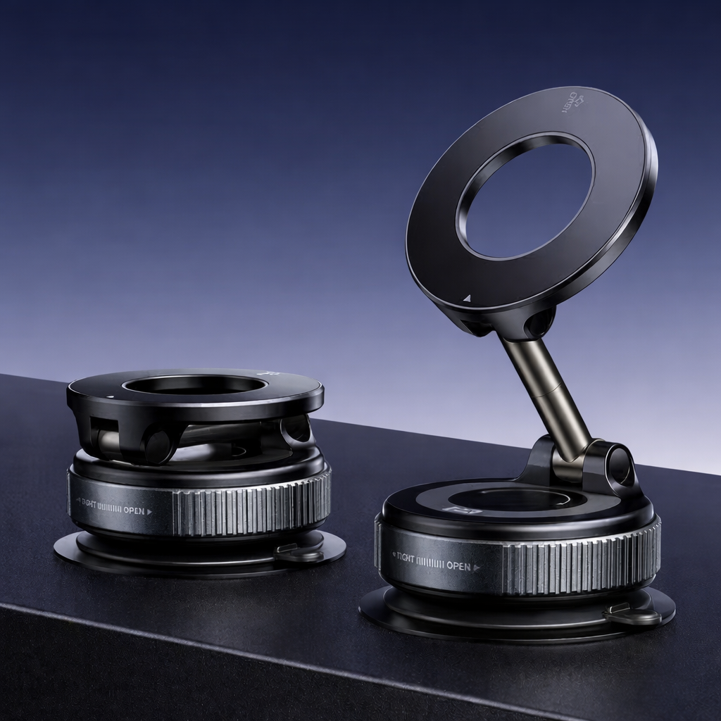 Air Vacuum Magnetic Phone Holder – Secure and Adjustable Car Mount for All Phones