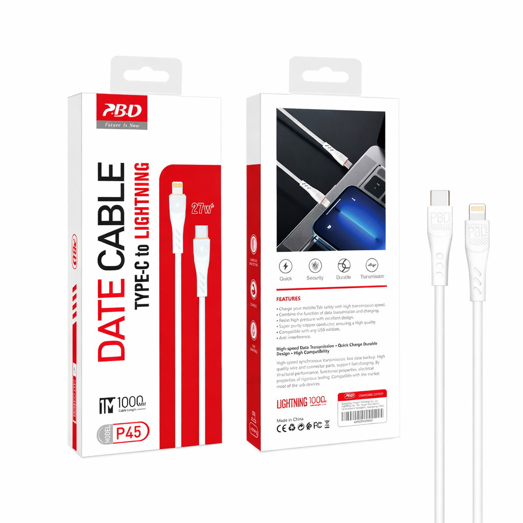 Type-C to Lightning Cable – High-Speed Data Transfer & Quick Charge Cable